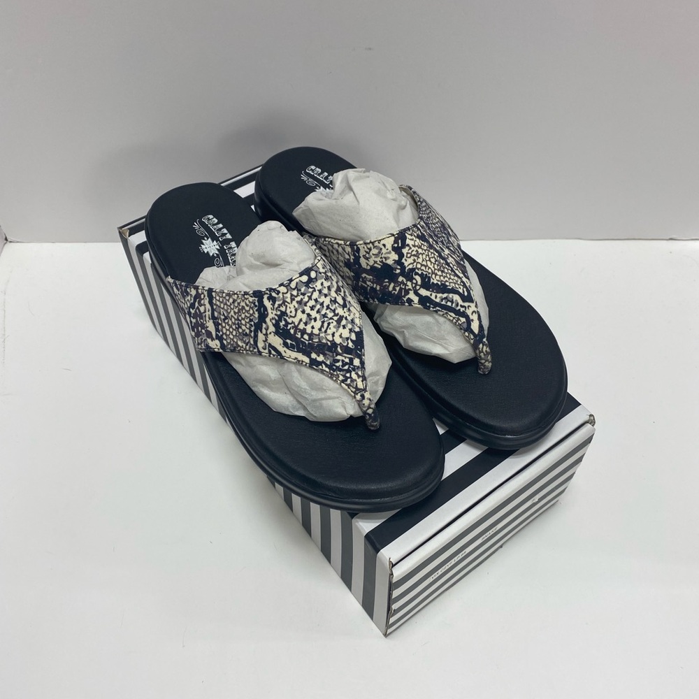 Crazy Train Snake Print Sandals multi-sizes available